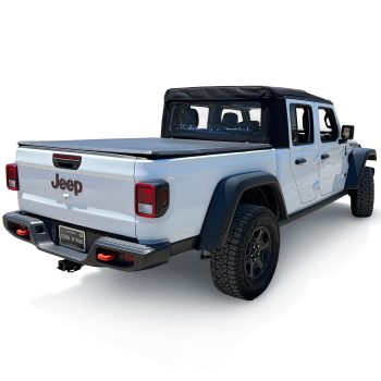Sierra Offroad Soft Top for 2020 to 2026 Jeep Gladiator JT - Black, Sailcloth Vinyl - 4 Door Gladiator Soft Top with Rear Plastic Clear Window - Factory Precision Fit Replacement - No Frame Kit