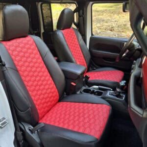 faux leather hex - custom seat covers - caltrend
