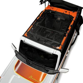 Ford Bronco 2 Door & 4 Door 2021 - 2026 Mesh Bimini Top - Black, Mesh