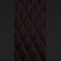 Black w/ Red Stitching