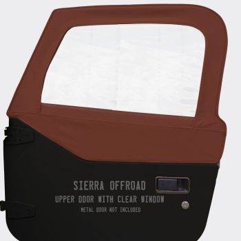 Sierra Offroad Replacement Upper Door Skins for Jeep Wrangler TJ 1997-2006, Twill Vinyl, Bordeaux
