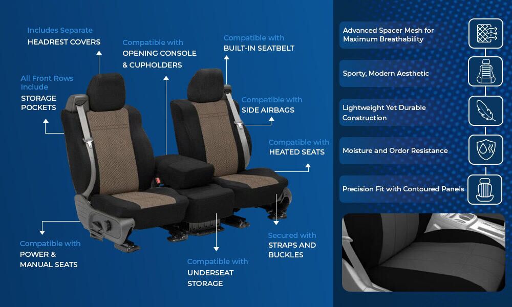 Spacer Mesh Seat Covers – Keep Cool & Drive in Comfort
