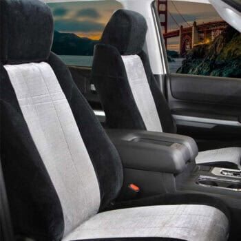 Custom O.E Velour Seat Covers | Plush Polyester Water-Repellent UV-Protected | Vinyl Backing | Made in USA | CalTrend