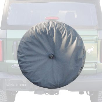Sierra Offroad Tire Cover 2021 to 2026 for Ford Bronco - Black, Denim Vinyl - OEM Replacement Tire Cover for Bronco - Perfect Universal Tire Cover for Outdoors