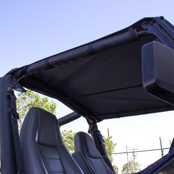 Sierra Offroad Sun Top for Jeep Wrangler YJ 1992-1995, Denim Vinyl, Black