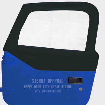 Sierra Offroad Replacement Upper Door Skins for Jeep Wrangler TJ 1997-2006, Twill Vinyl, Blue